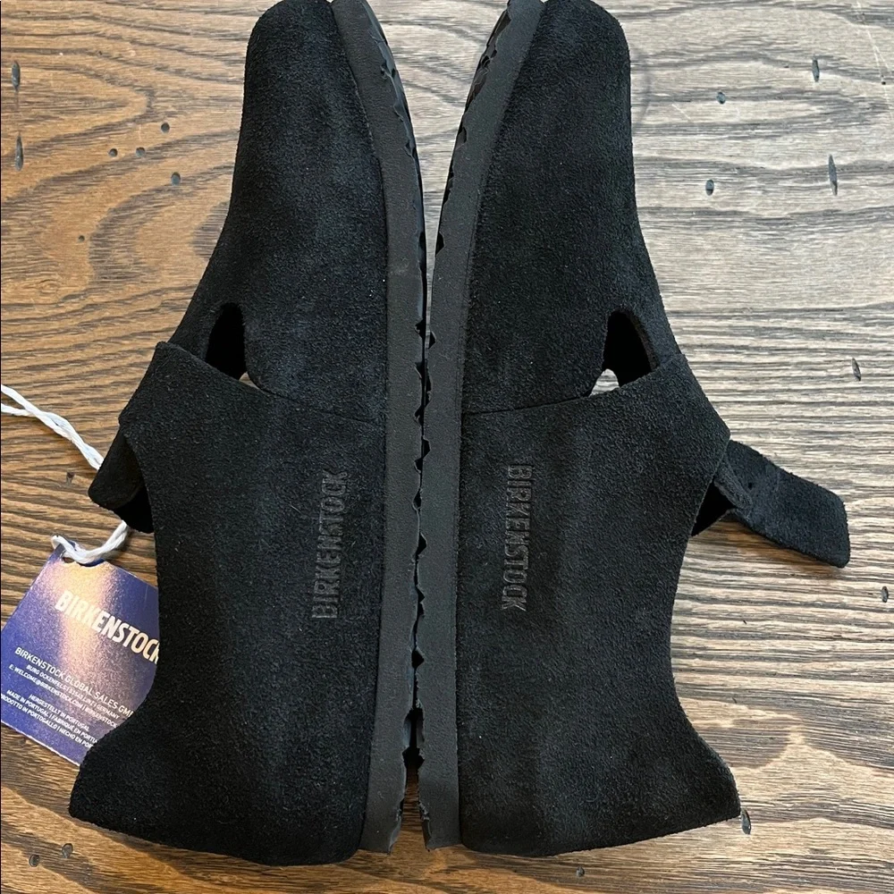 Birkenstock London Black Suede / leather Buckle shoes size 7-7.5 - Picture 4 of 10